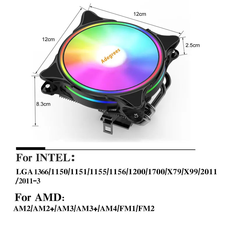4 Heatpipes CPU Cooler 120MM P - Cpu Heatsink recension och pris