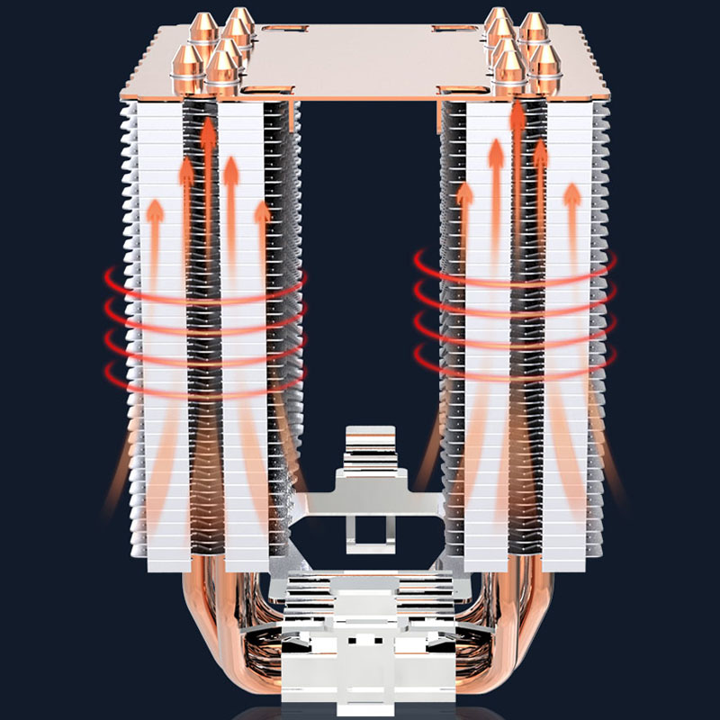 6 Heat Pipe CPU Cooler 4Pin PW - Air Cooler Cpu recension och pris